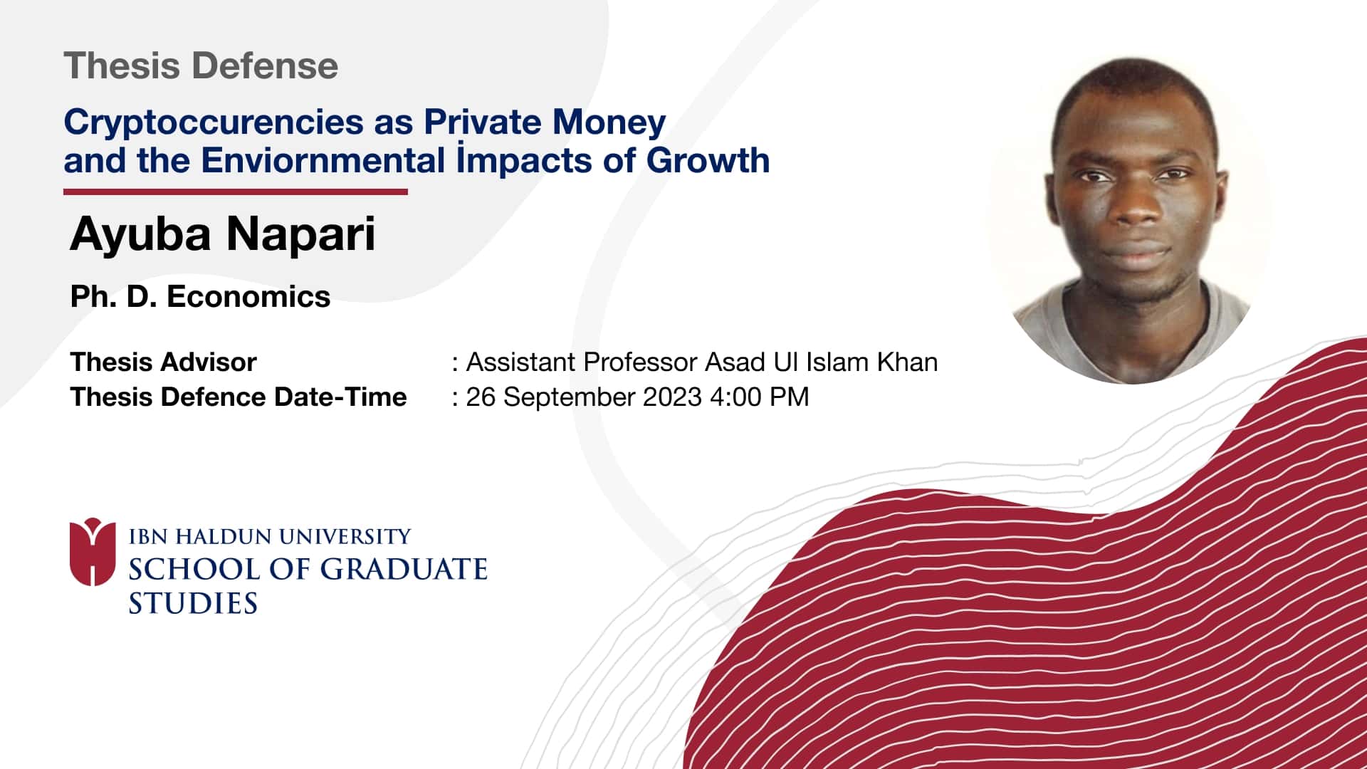 Ayuba Napari's Thesis Defense