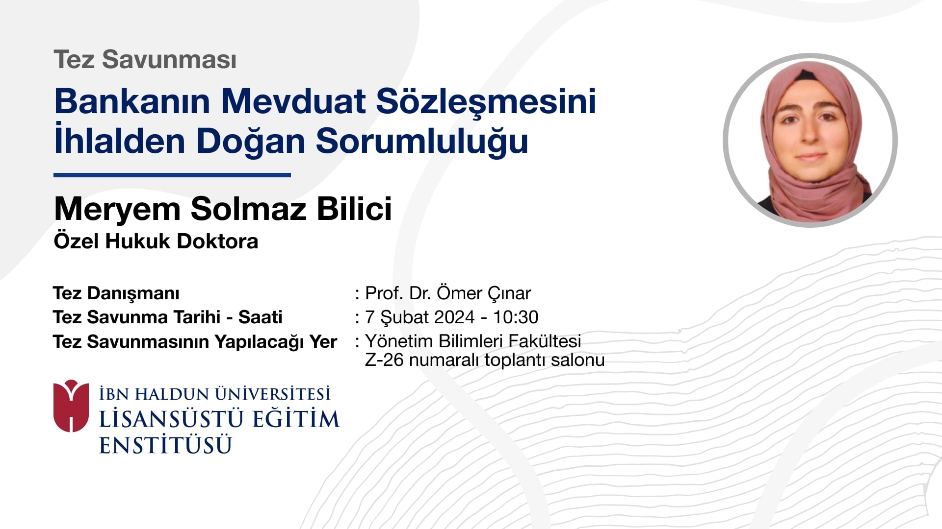 Meryem Solmaz Bilici'nin Tez Savunması