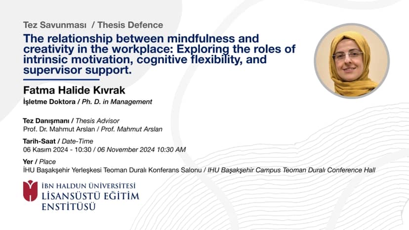 Fatma Halide Kıvrak's Thesis Defense